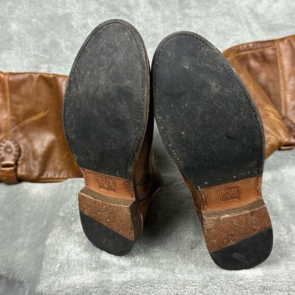 Frye Size 7.5 Womens Brown Leather Shirley OTK Over the Knee Riding Boots - Picture 10 of 13